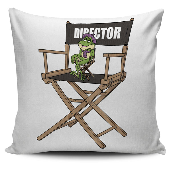 Director J. Frog the Frog | Wild on Set (Pillow Cover)