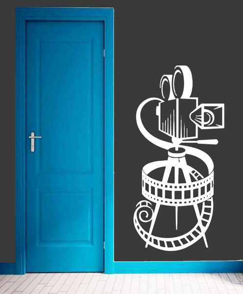 Camera and Film Roll Vinyl Wall Sticker