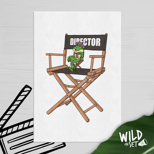 Director J. Frog the Frog | Wild on Set (Canva)