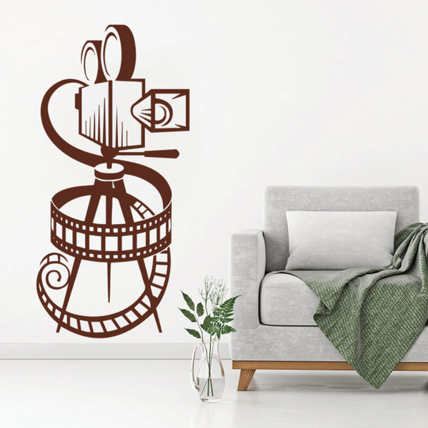 Camera and Film Roll Vinyl Wall Sticker