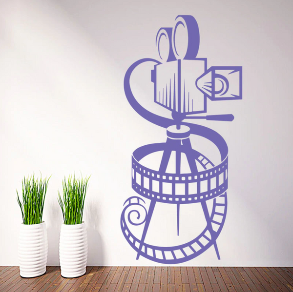 Camera and Film Roll Vinyl Wall Sticker