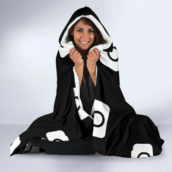 Photo Camera Pattern - Hooded Blanket