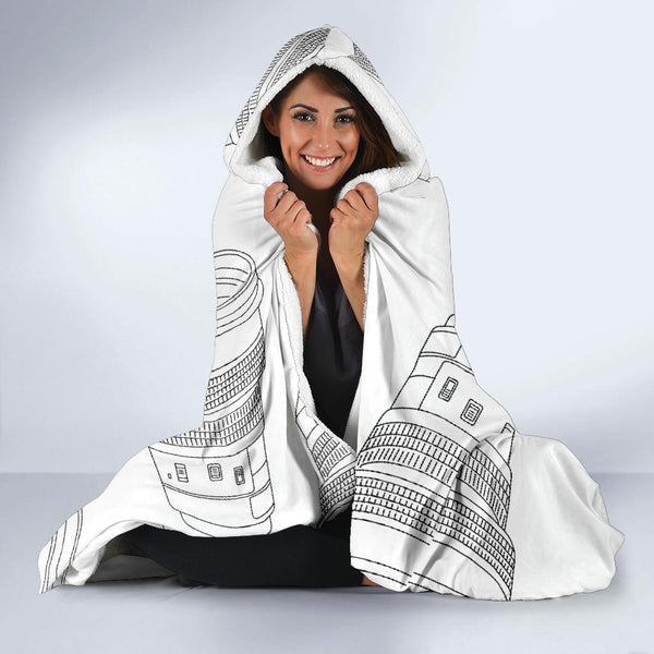 Camera Lens - Hooded Blanket (White)