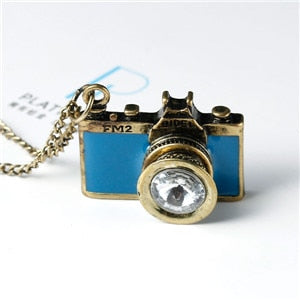 Colorful Camera Long Chain Necklaces