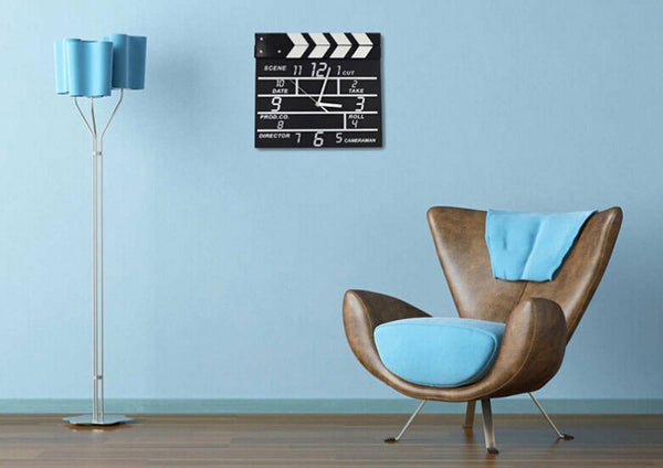 Film Slate Wall Clock