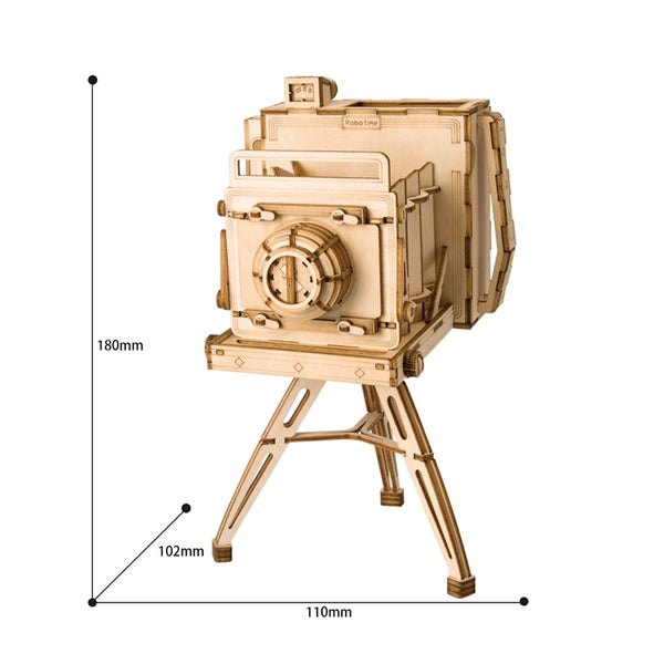 DIY 3D Wooden Vintage Camera Pencil Holder