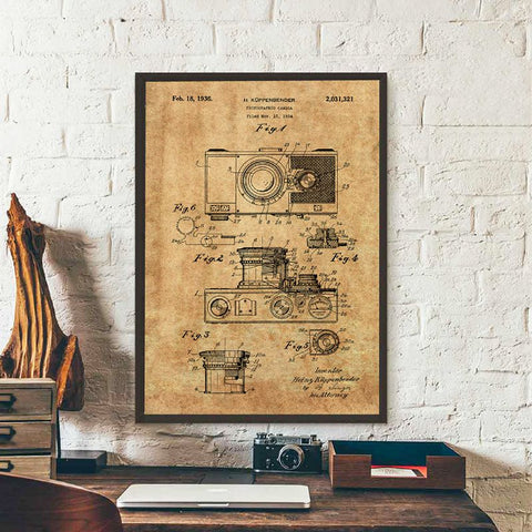 Camera Blueprint Wall Art