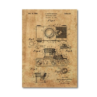 Camera Patent Blueprint Poster