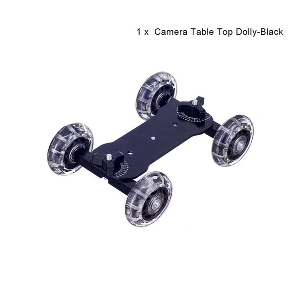 Tabletop Dolly 4 Skate Wheel Slider for DSLR Cameras