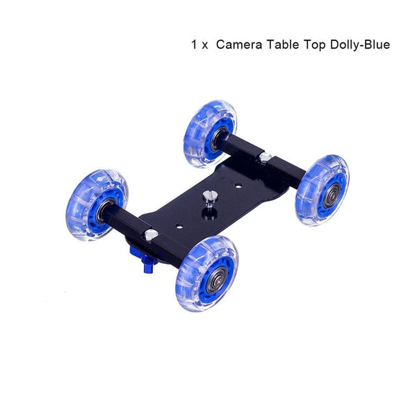 Tabletop Dolly 4 Skate Wheel Slider for DSLR Cameras