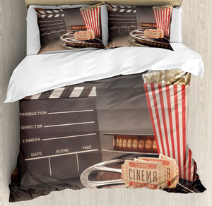 Movie Theater Themed Duvet Cover Set