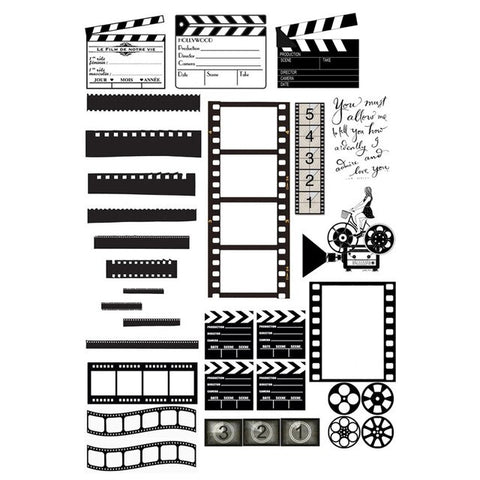 Film and Slate Stationery Stickers