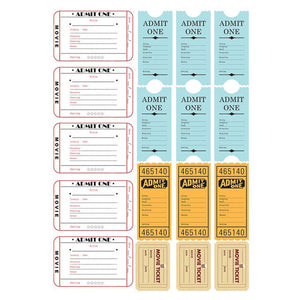 Movie Tickets Sticker Set