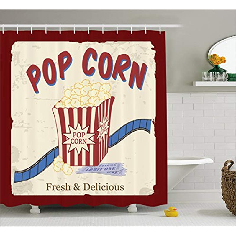 Pop Corn Poster Shower Curtain