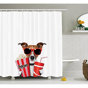 Dog Goes to The Movies Shower Curtain